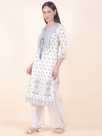 Kurti for Women l Breathable & Soft with Color Fastness Regular Fit Printed Pattern