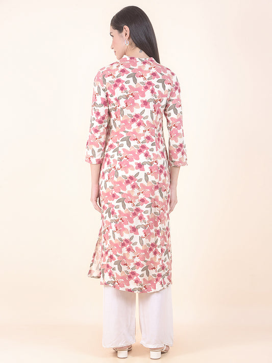 Kurti for Women l Breathable & Soft with Color Fastness Regular Fit Printed Pattern
