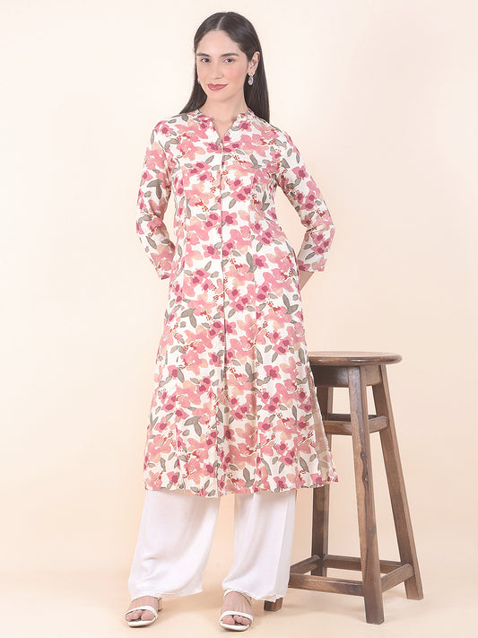 Kurti for Women l Breathable & Soft with Color Fastness Regular Fit Printed Pattern