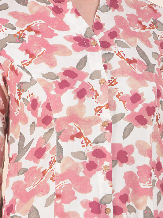 Kurti for Women l Breathable & Soft with Color Fastness Regular Fit Printed Pattern