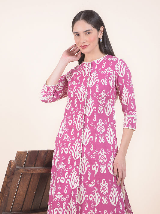 Kurti for Women l Breathable & Soft with Color Fastness Regular Fit Printed Pattern