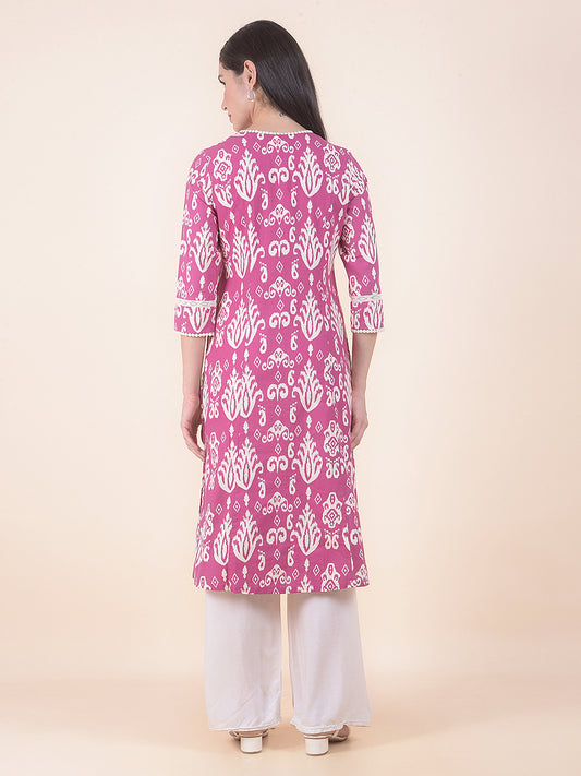 Kurti for Women l Breathable & Soft with Color Fastness Regular Fit Printed Pattern