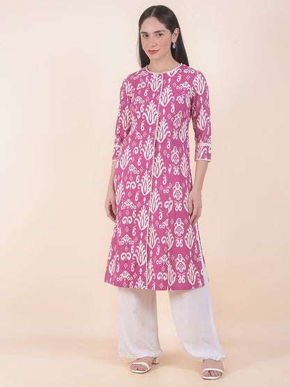 Kurti for Women l Breathable & Soft with Color Fastness Regular Fit Printed Pattern