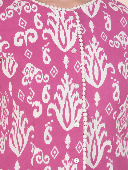 Kurti for Women l Breathable & Soft with Color Fastness Regular Fit Printed Pattern