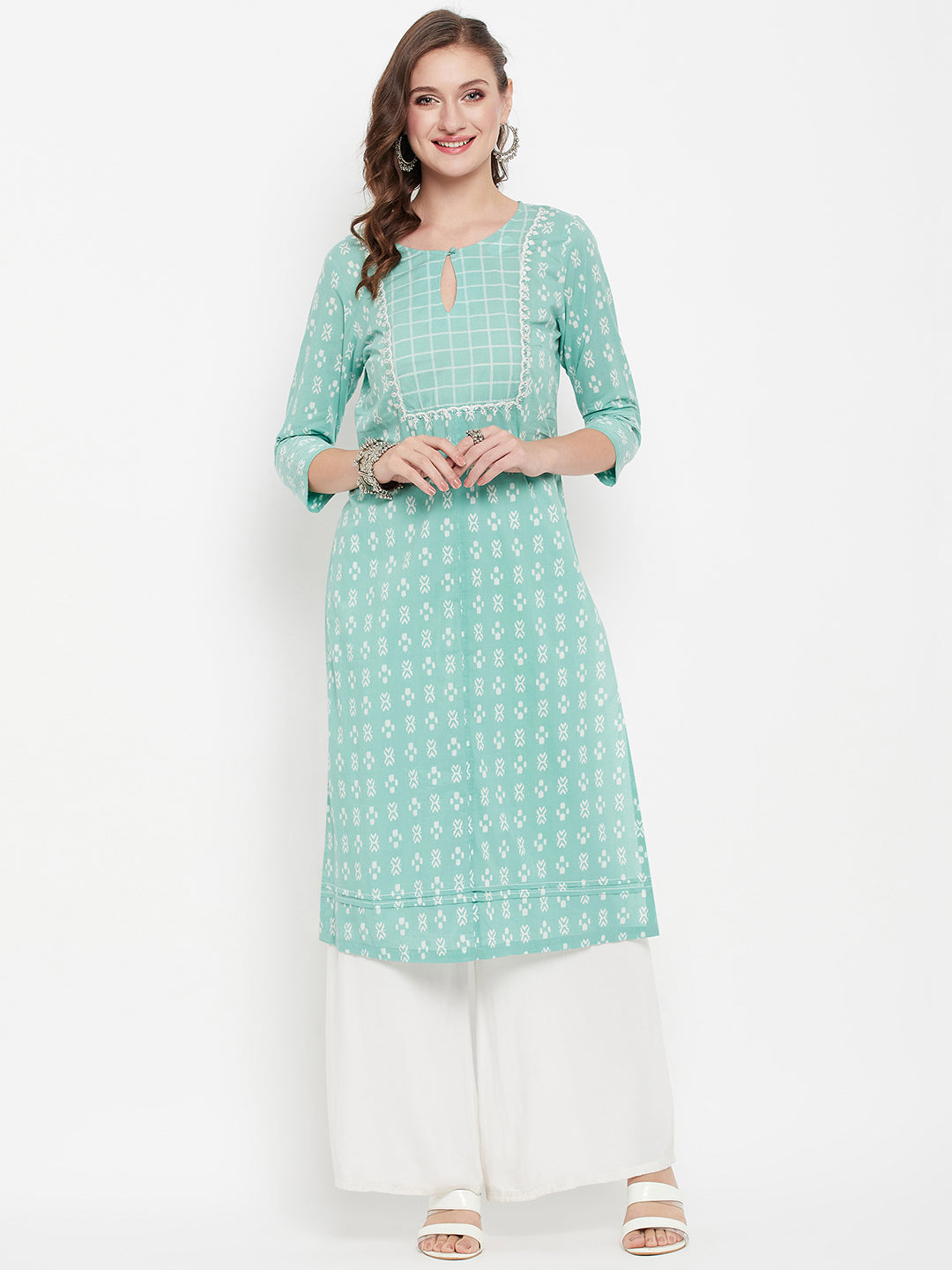 Cantabil Women Mint Green Kurti (7135785123979)