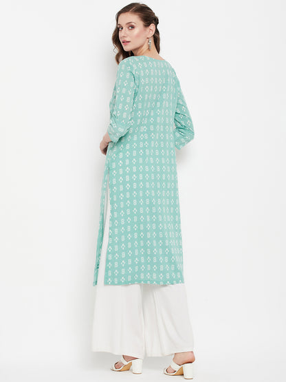 Cantabil Women Mint Green Kurti (7135785123979)