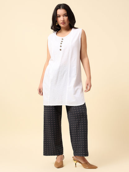 Plazzo for Women l Breathable & Soft with Color Fastness Regular Fit Poly Blend Fabric Printed Pattern Elasticated Closure