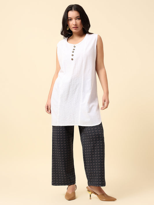 Plazzo for Women l Breathable & Soft with Color Fastness Regular Fit Poly Blend Fabric Printed Pattern Elasticated Closure