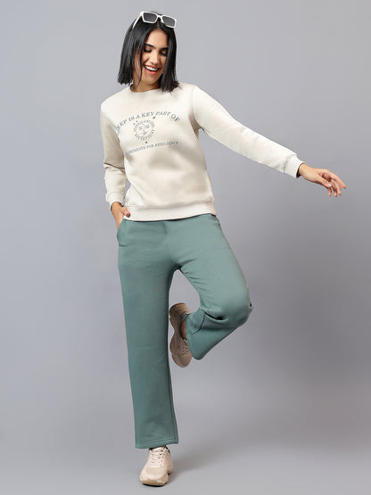 Women's Light Grey Printed Lounge Set