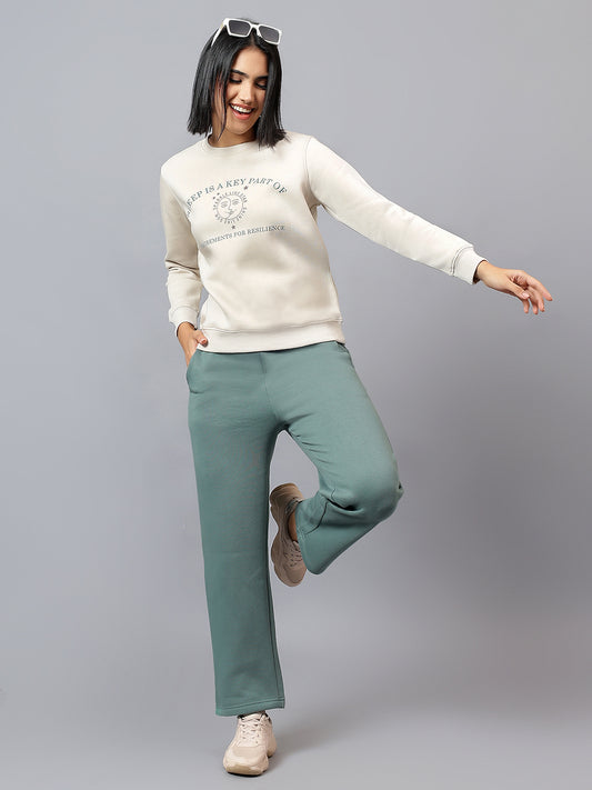 Women's Light Grey Printed Lounge Set