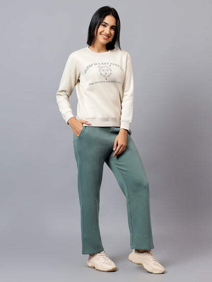 Women's Light Grey Printed Lounge Set