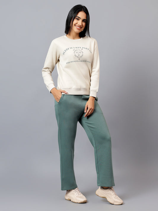 Women's Light Grey Printed Lounge Set
