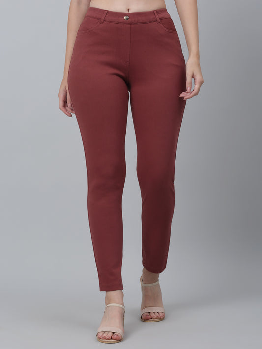 Women's Casual Regular Fit Light Brown  Mid rise Leggings