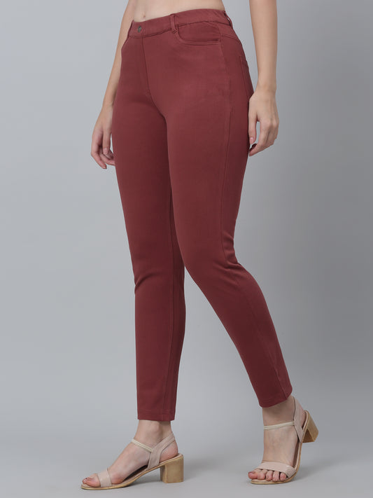 Women's Casual Regular Fit Light Brown  Mid rise Leggings