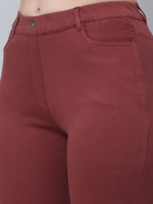 Women's Casual Regular Fit Light Brown  Mid rise Leggings