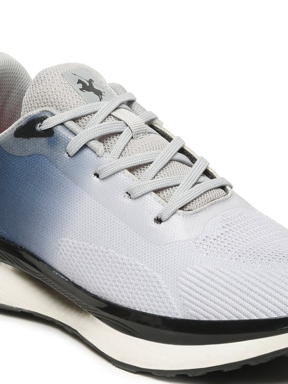 Men's Grey Color Blocked Running Shoes