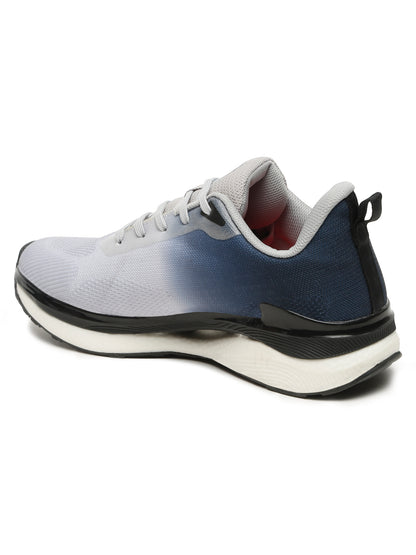 Men's Grey Color Blocked Running Shoes