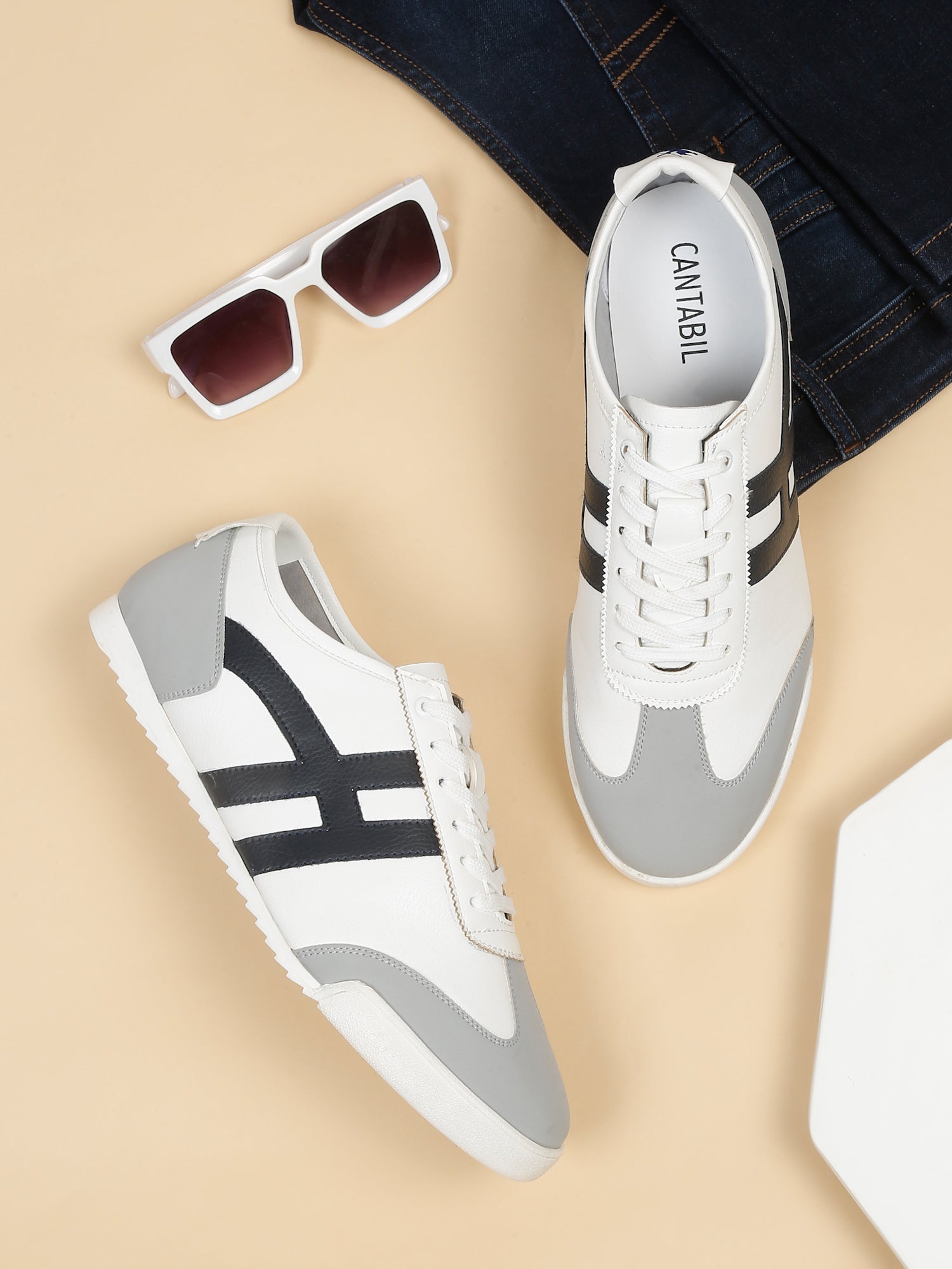 Casual Sneaker Shoes for Men Lightweight Comfortable with Cushioned  Insole Polyurethane (PU) Upper TPR Sole Lace-Up Closure