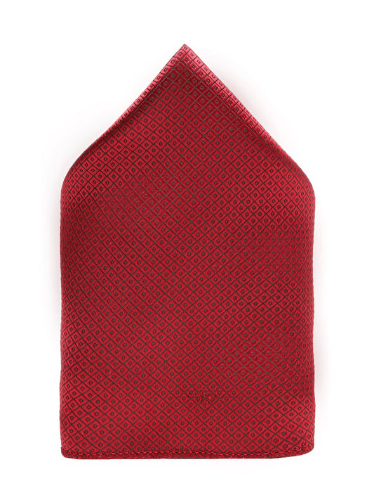 Men's Red Fashion Geometric Pattern Tie Set