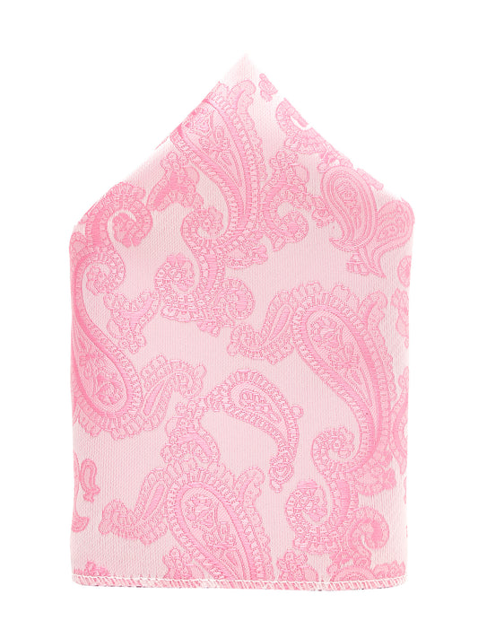 Men's Pink Fashion Paisley Pattern Tie Set