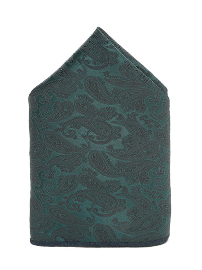 Men's Green Fashion Paisley Pattern Tie Set