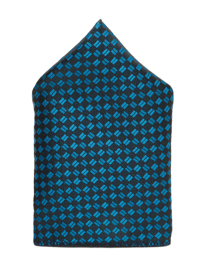 Men's Blue Fashion Geometric Pattern Tie Set