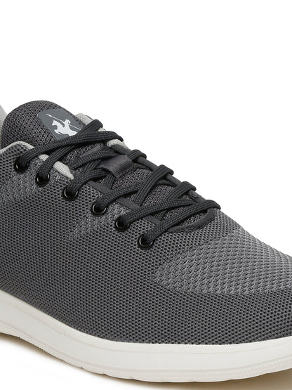 Men Lace-Up Grey Casual Shoes