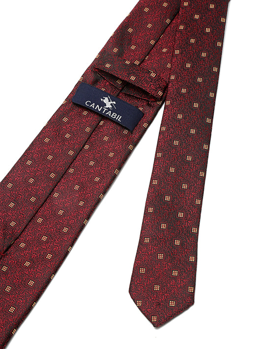 Men's Maroon Fashion Broad Tie