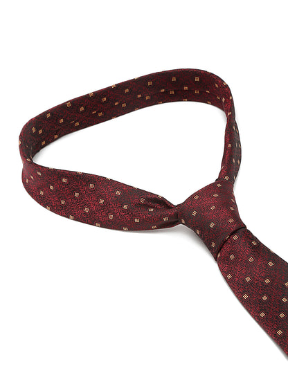 Men's Maroon Fashion Broad Tie