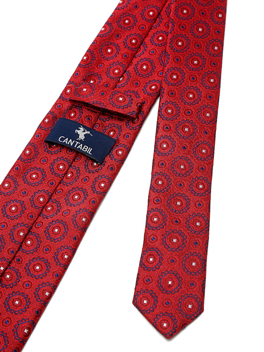 Men's Red Fashion Broad Tie