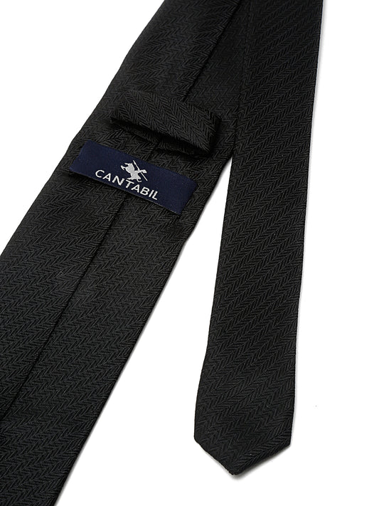 Men's Black Fashion Broad Tie