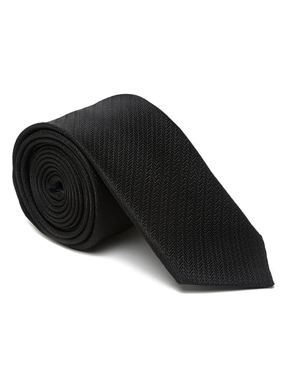 Men's Black Fashion Broad Tie