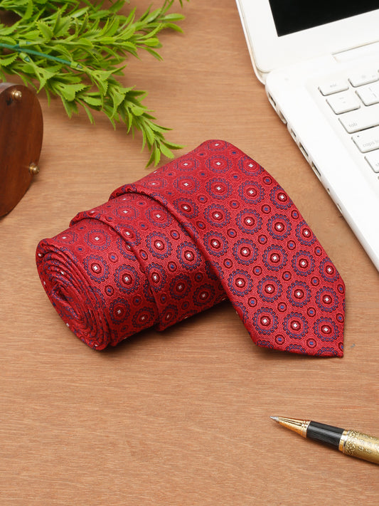 Men's Red Fashion Broad Tie