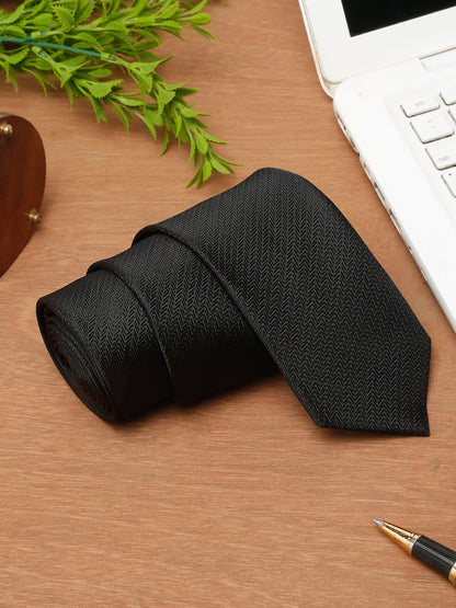 Men's Black Fashion Broad Tie