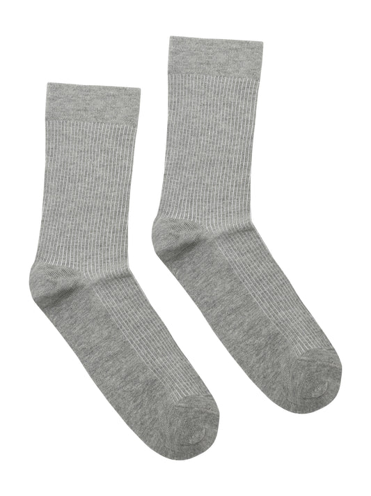 Men's Grey Melange Basic Crew length Socks -Pack of 5