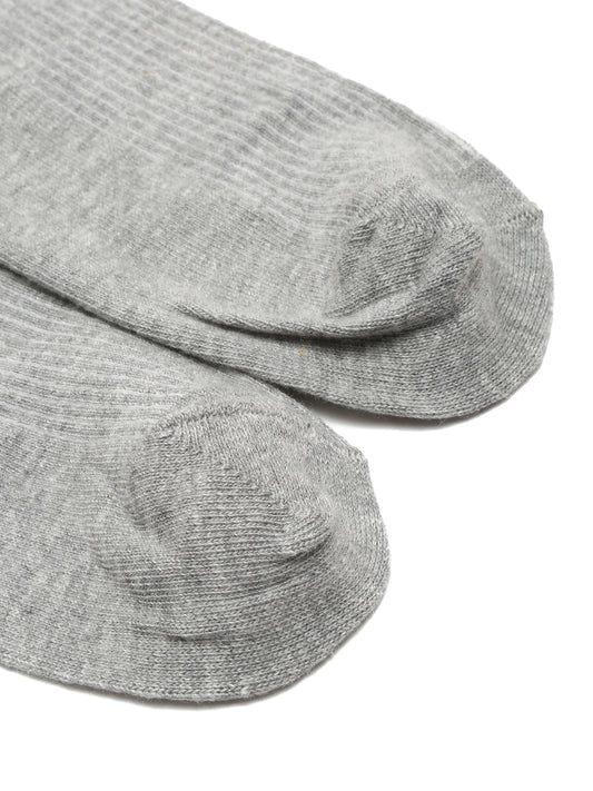 Men's Grey Melange Basic Crew length Socks -Pack of 5
