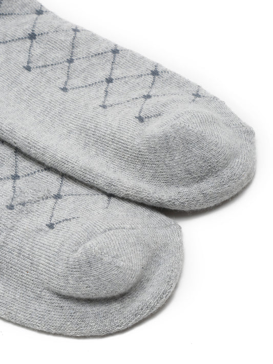 Men's Grey Melange Fashion Crew length Terry Socks -Pack of 5