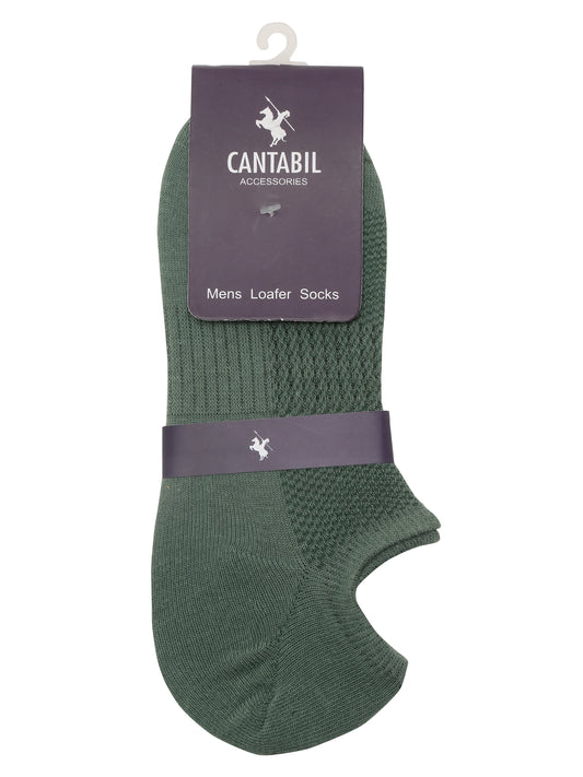 Men's Sage Green Fashion No Show / Loafer Socks -Pack of 5
