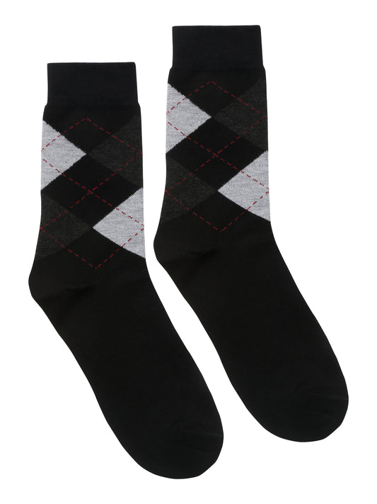 Men's Black Basic Crew length Socks -Pack of 5