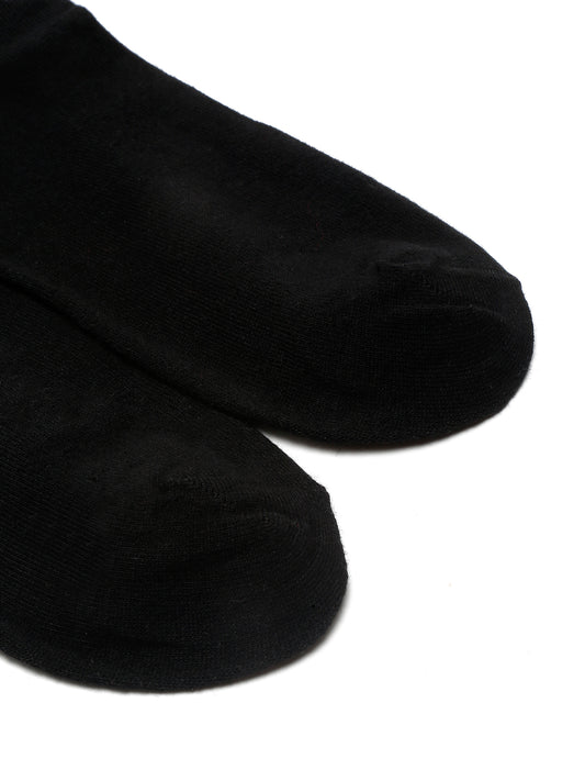 Men's Black Basic Crew length Socks -Pack of 5