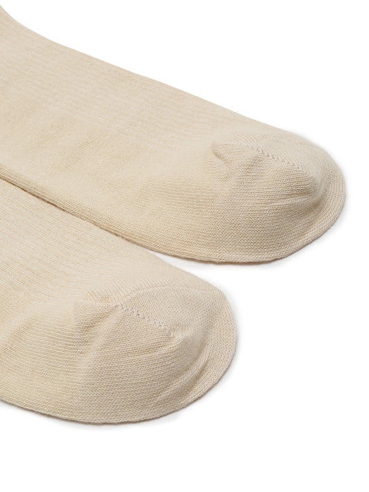 Men's Cream Basic Crew length Socks -Pack of 5