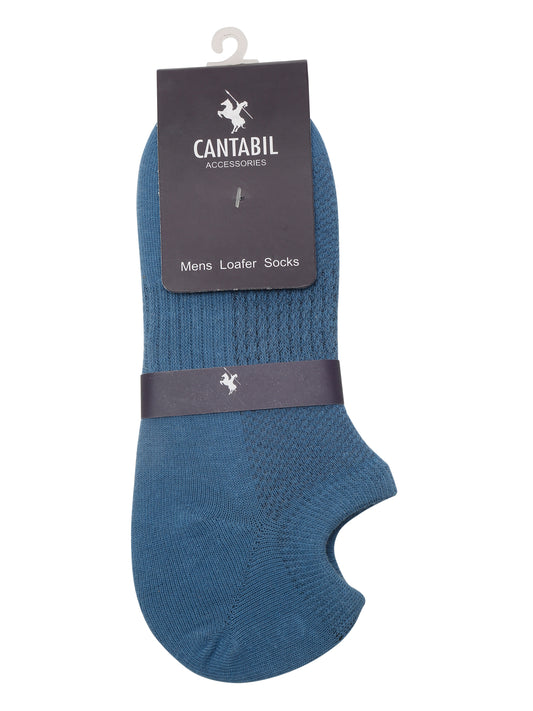 Men's Blue Fashion No Show / Loafer Socks -Pack of 5
