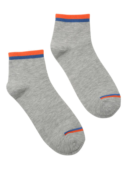 Men's Grey Melange Fashion Ankle length Socks -Pack of 5