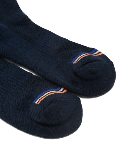 Men's Dark Blue Fashion Crew length Terry Socks -Pack of 5