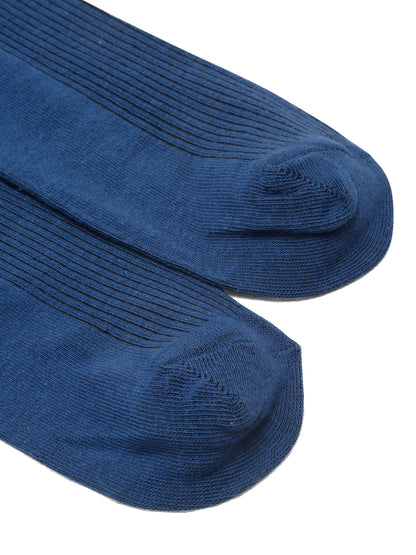 Men's Blue Basic Crew length Socks -Pack of 5