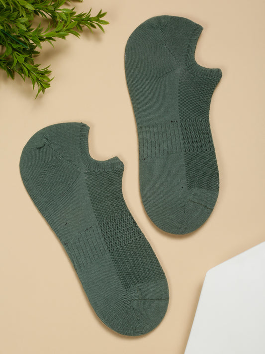 Men's Sage Green Fashion No Show / Loafer Socks -Pack of 5