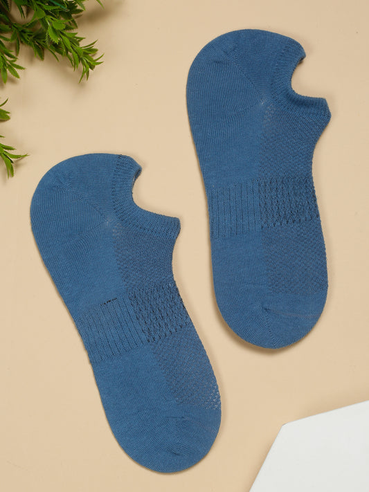Men's Blue Fashion No Show / Loafer Socks -Pack of 5