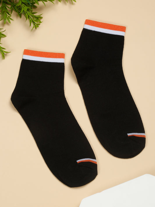 Men's Black   Fashion Ankle length Socks -Pack of 5