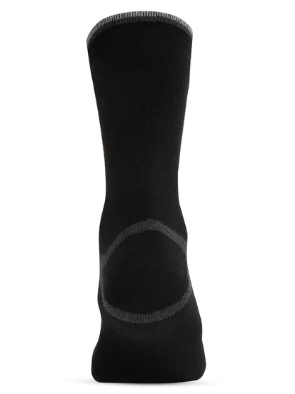 Men's Black Fashion Crew length Terry Socks -Pack of 5