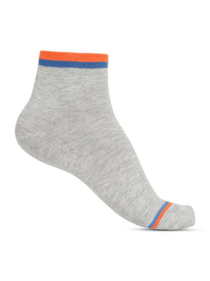 Men's Grey Melange Fashion Ankle length Socks -Pack of 5